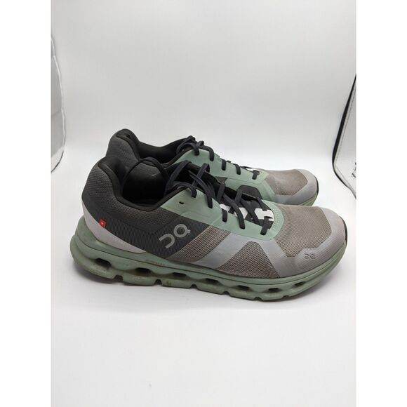 On Men's Cloudrunner Sneakers, Alloy/Moss, 10.5 Medium US - Picture 2 of 15